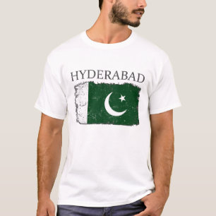 Hyderabad Pakistan Flag Hyderabad Tourist T-Shirt