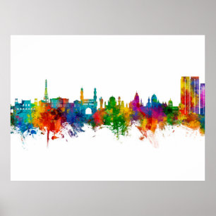 Hyderabad Skyline India Poster