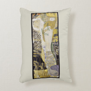 Hydra (aka Water Serpents I) by Gustav Klimt  Accent Pillow