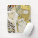 Hydra (aka Water Serpents I) by Gustav Klimt Mouse Pad<br><div class="desc">Hydra (aka Water Serpents I) (1904-1906) by Gustav Klimt is a vintage Victorian Era Symbolism fine art portrait painting. The Hydra features two women embracing one another as their bodies blend to form a mermaid. The two women have flowing golden hair as they are intertwined. Gold swirls resemble fish scales...</div>