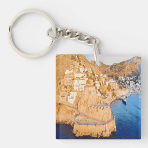 HYDRA - Castle of Kavos - harbour Keychain