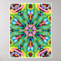 Hydra Cinetic Collage Kaleidoscope Poster