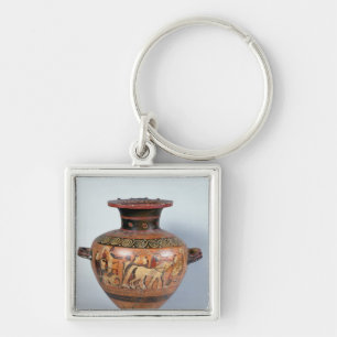 Hydra depicting the departure of a warrior keychain