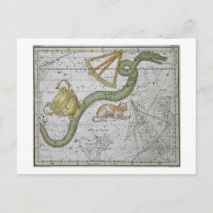 Hydra, from 'A Celestial Atlas', pub. in 1822 (col Postcard
