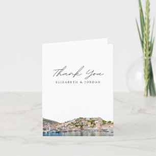 Hydra Greece Blank Thank You Card