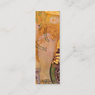 Hydra Mermaids Vintage Bookmark by Gustav Klimt Mini Business Card