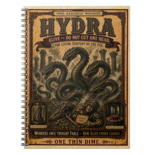 Hydra, Vintage Circus Monster Notebook