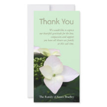 Hydrangea 2 Custom Sympathy Thank You Photo Card