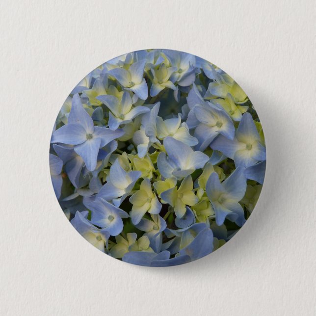 Hydrangea 2 Inch Round Button (Front)