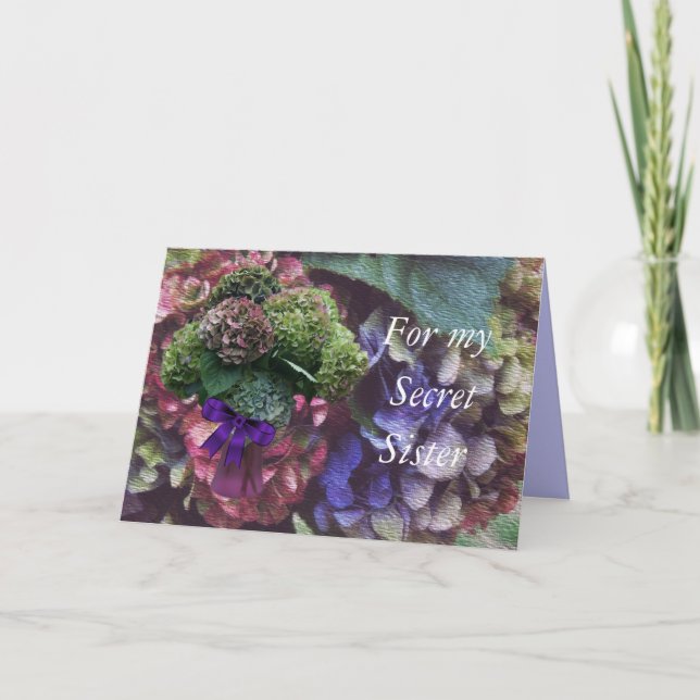 Hydrangea 5414- customize any occasion card (Front)