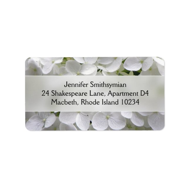 Hydrangea Address Label (Front)