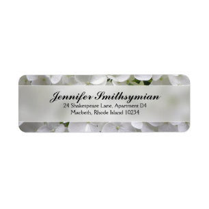 Hydrangea Address Label