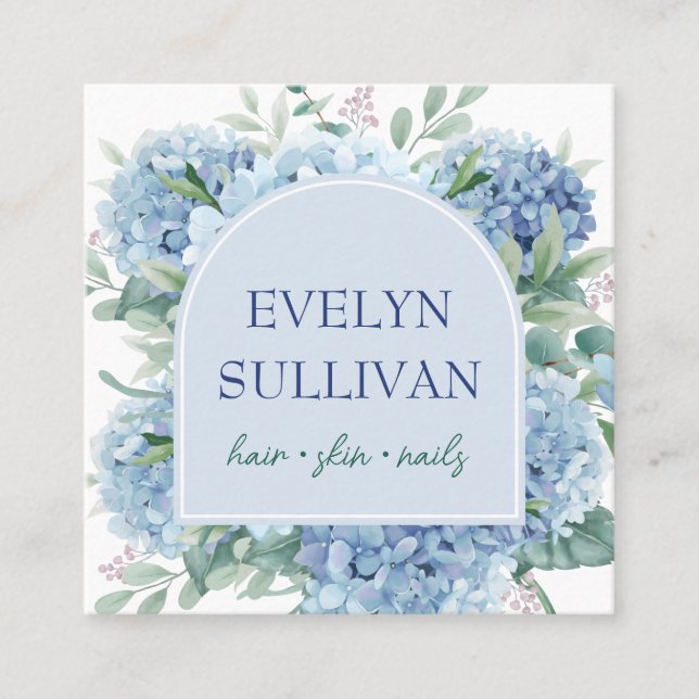 Hydrangea arch business card (Front)