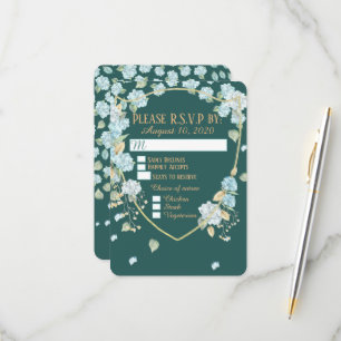 Hydrangea au clair de lune cartes RSVP