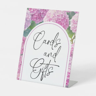 Hydrangea Baby Shower Card Gifts Pedestal Sign