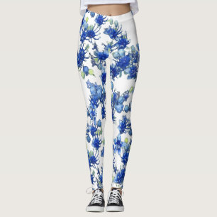 Hydrangea background transparent leggings