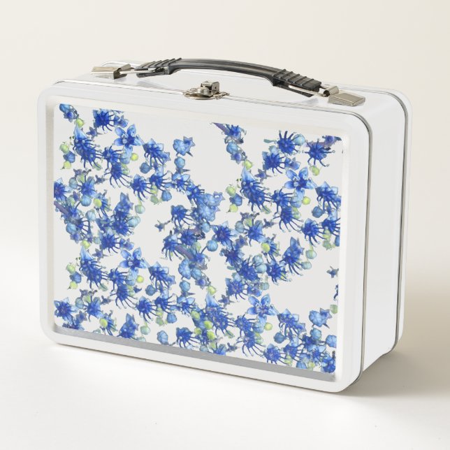 Hydrangea BGC Transparent Metal Lunch Box (Front)