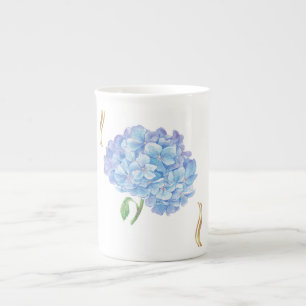 Hydrangea Bloom – Vintage Botanical Flower Bone China Mug