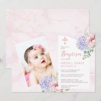 Hydrangea Blooms Girl Baby Photo Baptism