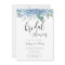 Hydrangea Blue Floral Bridal Shower Invitation