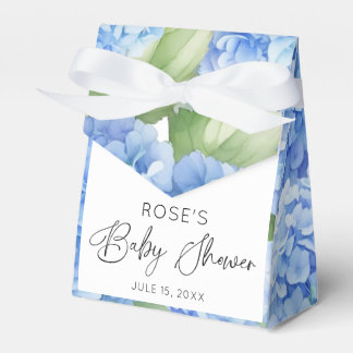 Hydrangea Blue Flowers It's a Boy Baby Shower Favor Box