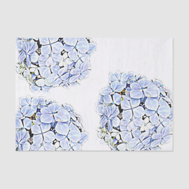 Hydrangea Blue Tissue Paper (Front)