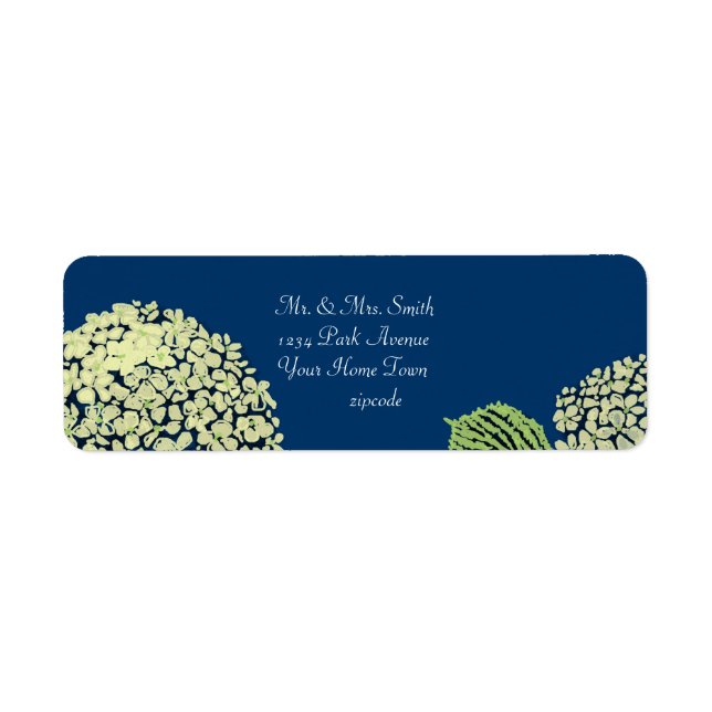 Hydrangea Blueberry Label (Front)