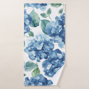 Hydrangea Blues   Fleurs à motif de fleurs aquarel
