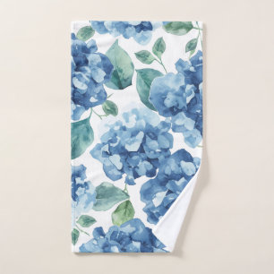 Hydrangea Blues   Fleurs à motif de fleurs aquarel