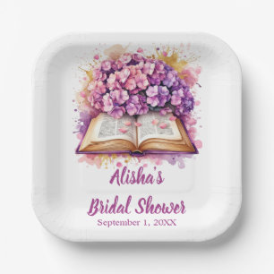 Hydrangea Book Theme  Paper Plate