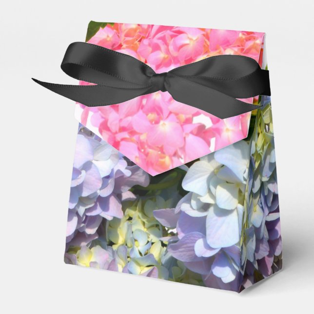 Hydrangea Bouquet Favor Box (Front Side)