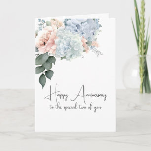 Hydrangea Bouquet For Anniversary Card