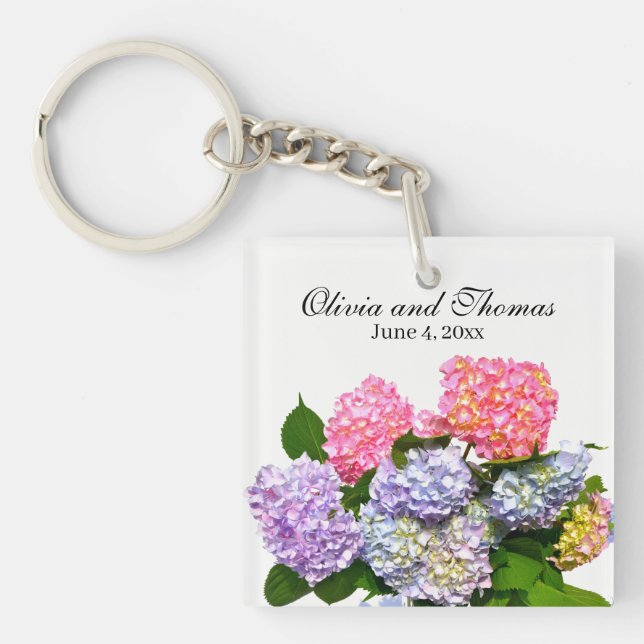 Hydrangea Bouquet Keychain (Front)