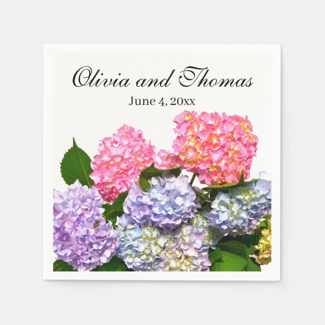 Hydrangea Bouquet Napkin (Front)