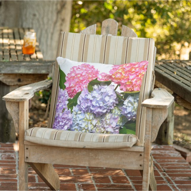 Hydrangea Bouquet Outdoor Pillow (Chair)