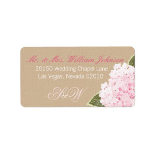 Hydrangea Bouquet Wedding Label