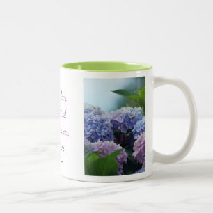 Hydrangea BQT Mug- personalize Two-Tone Coffee Mug