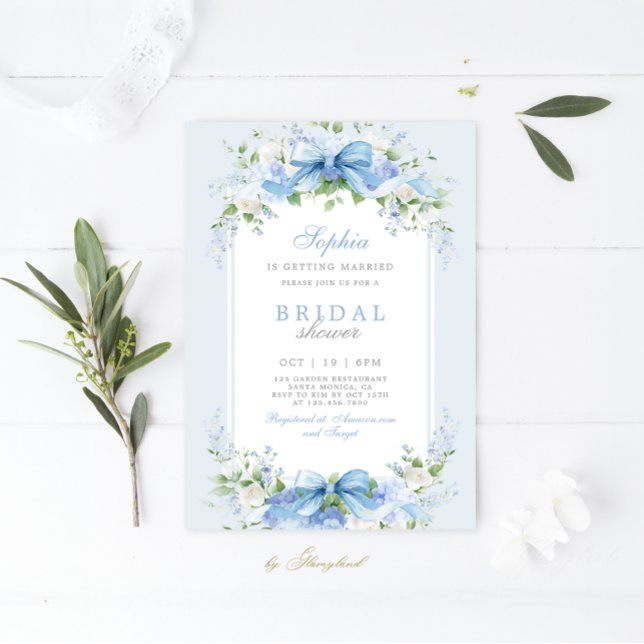 Hydrangea bridal shower invitation (Creator Uploaded)