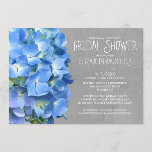 Hydrangea Bridal Shower Invitations