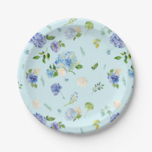 Hydrangea Bridal Shower Party Plates