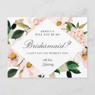 Hydrangea Bridesmaid Proposal Postcard