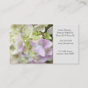 Hydrangea closeup Mom Business Card