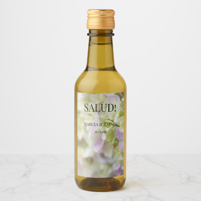Hydrangea closeup wine label (Front)