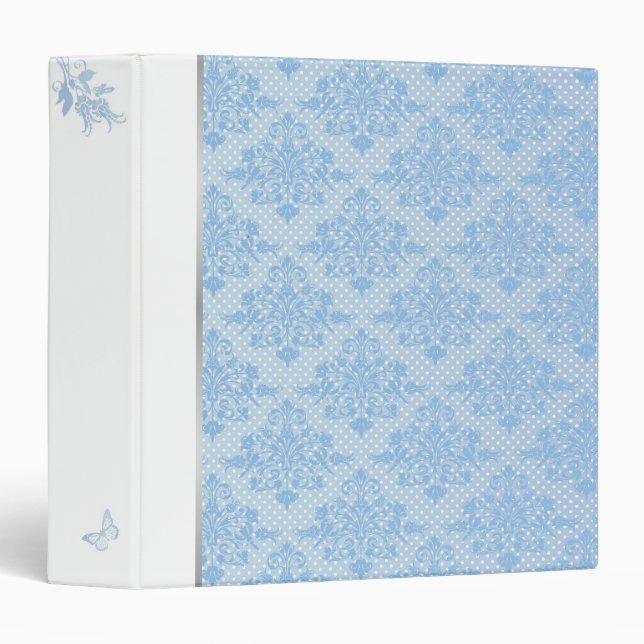 Hydrangea Damask Binder (Front/Spine)