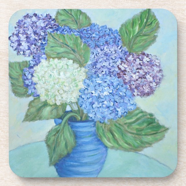Hydrangea dans le Dessous de verre Vase (Devant)