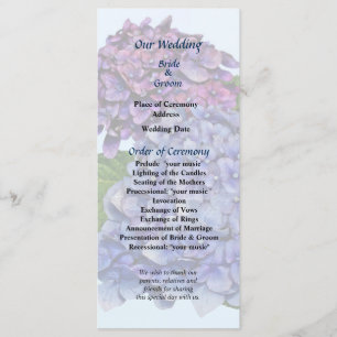 Hydrangea dans les tons de violet programme de mar