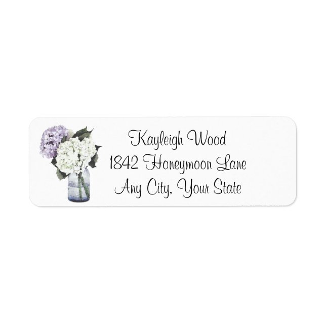 Hydrangea Dreams Return Address Labels (Front)