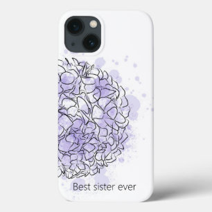 Hydrangea Elegant Personalized Modern Bue iPhone 13 Case