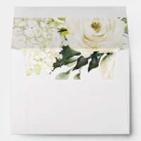 Hydrangea Elegant White Gold Rose Floral Wedding