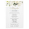 Hydrangea Elegant White Gold Rose Wedding Programs